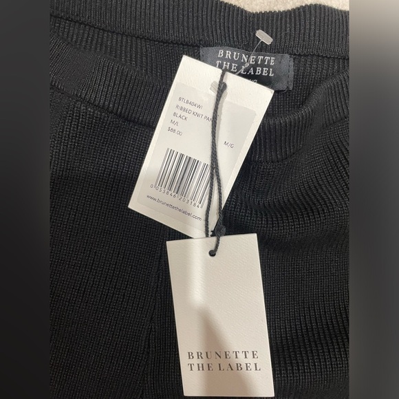 BRUNETTE THE LABEL knit pants NWT - Picture 2 of 3